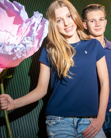 Polo Ralph Lauren Cotton Jersey Tee Blå T-skjorter Jente - Kids Brand Store