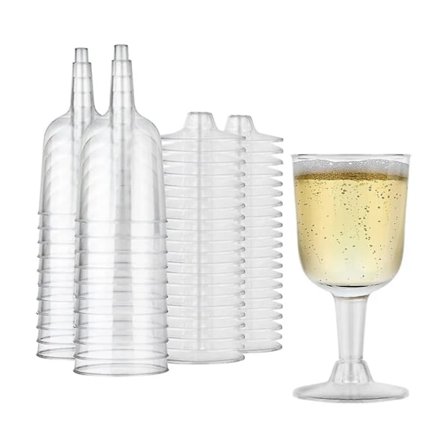 Engangs Gjenbrukbare Plastkopper - Klar - 20 stk