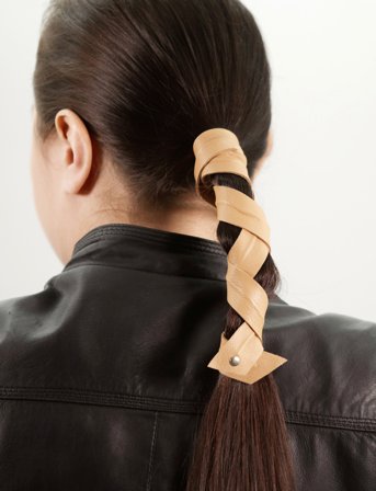 Corinne Leather Band Long Bendable - Beige - ONE SIZE