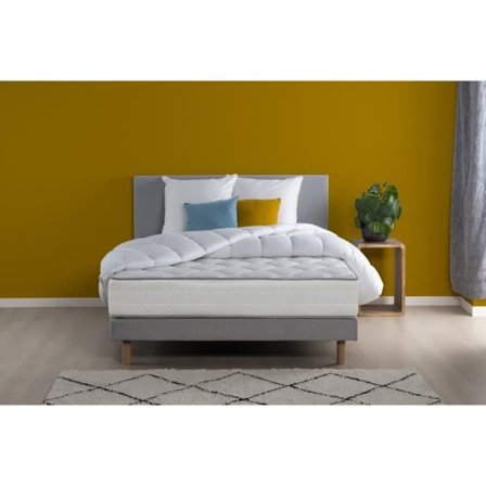 Komplett Pack Madrass 160 x 200 cm + Boxspring + Täcke + 2 kuddar - 24 cm - DEKO DREAM Malin