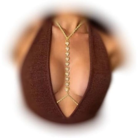 Kropskæder til kvinder y Lagdelt BH-kæde Glitrende Rhinestone Crossover Bikini Kropshalskæder