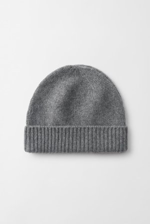 Soft Goat - Chunky beanie - Cashmere beanie - One Size - Grey
