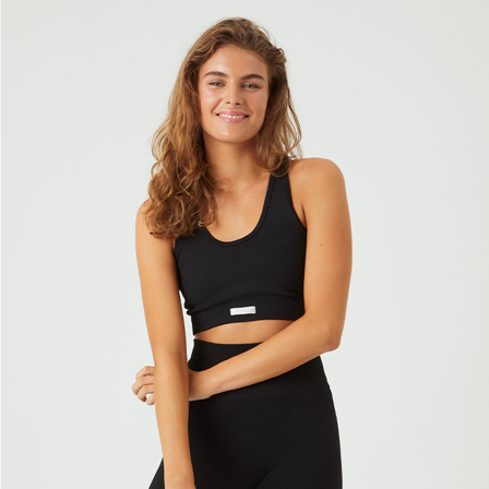 Björn Borg Studio Low Seamless Bra, Black Beauty