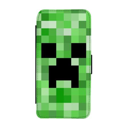 Minecraft Creeper Iphone 14 Plånboksfodral Multifärg