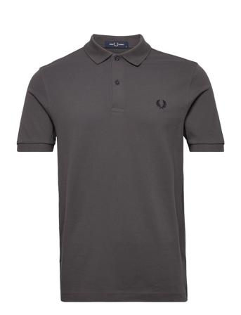 Plain Fred Perry Shirt Black Fred Perry