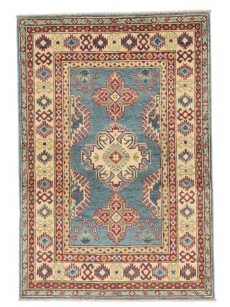 Hand Knotted Kazak Rug 101X148 Wool Brown/Dark Teal Small