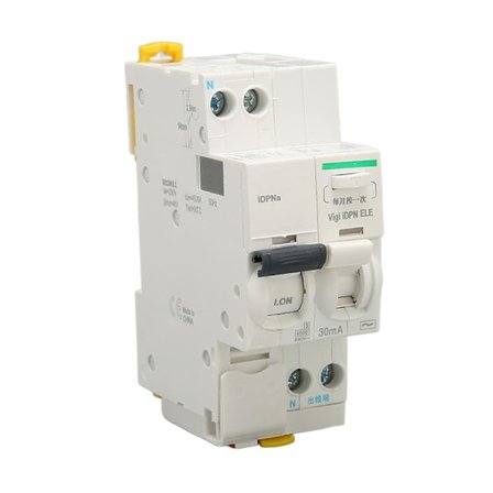 Strømbryter Luftbryter 1P N AC 230V Lekkasjebeskyttelsestilbehør for Hjemmekontor 10A