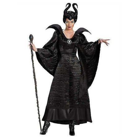 Halloween Tornerose Witch Maleficent Dress For Voksen Wicked Witch Carnival Cosplay kostyme antrekk Q XL