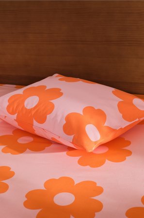 Jotex - Putetrekk 50x70 Cm Rosa/oransje - WERNER - Kjøp Putevar hos Jotex