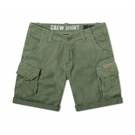 Alpha Industries Crew Cargo Short Vintage Grøn, Herre Chino Shorts, Størrelse: W33