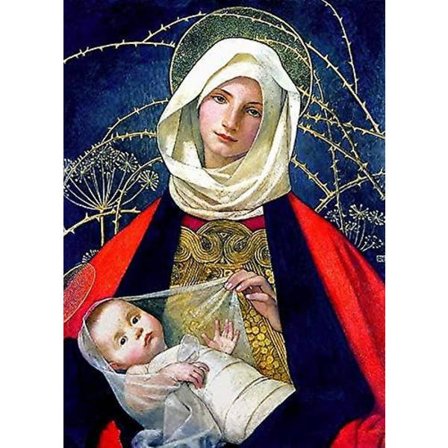 Puslespil 300/500/1000 brikker til voksne Jomfru og barn Billede Foto Hjemmeindretning (FMY)