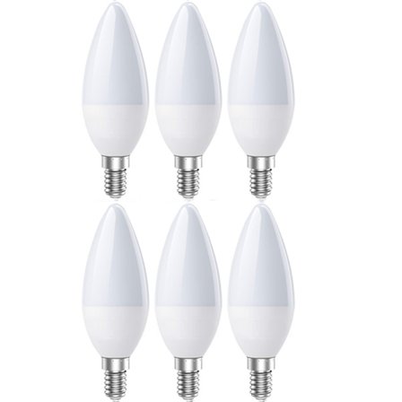 E14 LED-pærer, LED E14 stearinlys pære koldt hvid 6500K, 5w 60