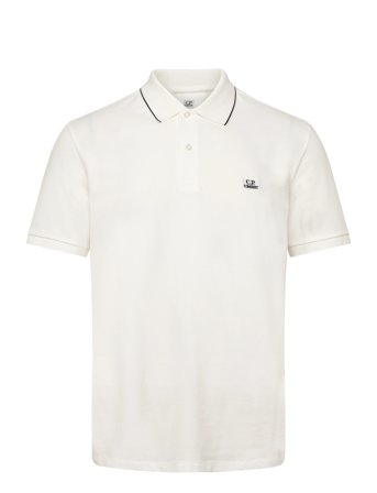 C.P. Company Logo-Emroidered Polo Shirt - Cream - M