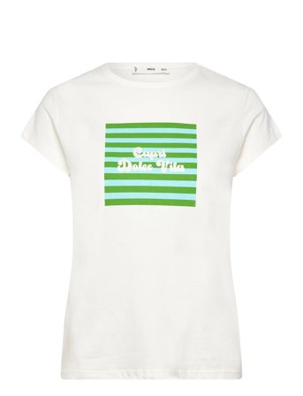 Mango | Printed Cotton-Blend T-Shirt | XS