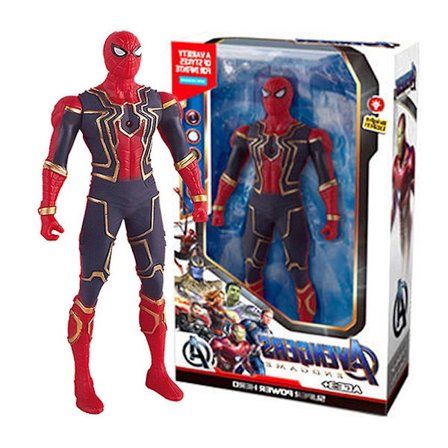 Marvel Avengers Iron-man Spiderman Action Figures Toys Captain America Super Hero Toy Med Lys Barn Gaver[HK]