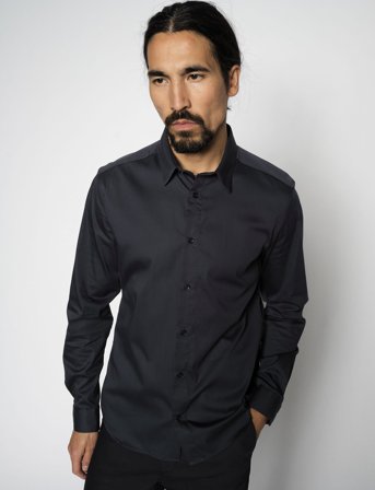 Mos Mosh Gallery Mmgmanny Stretch Shirt - Blue - L