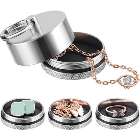 Mini alumiininen korurasia matkoille helposti avattavalla lukolla, kompakti