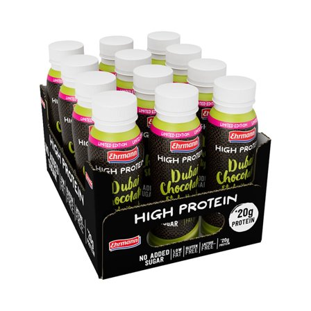 12 x Ehrmann High Protein Drink, 250 ml, Dubai Chocolate Style