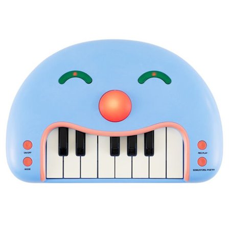 Klaver til Børn 3+ År 13 Taster Formet som Tænder Bærbar COSTWAY-3 Attraktive Lys Smilende Ansigt til Begyndere