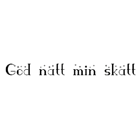 Väggord - God natt min skatt
