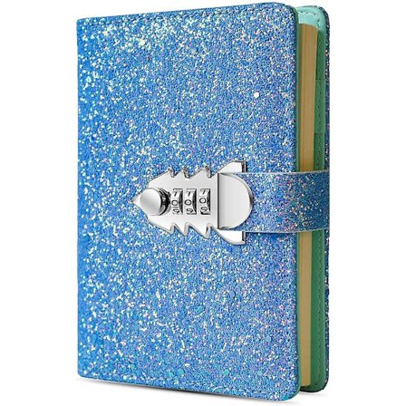 Digitalt passordjournal kombinasjonslås dagbok låsing A6 lær