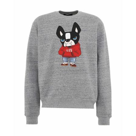 Dsquared2, Sweatshirts Grijs, Heren, Maat:L