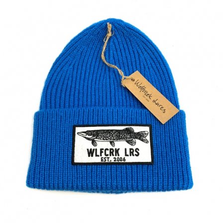 Wolfcreek Pike Patch Knitted Beanie - Blue