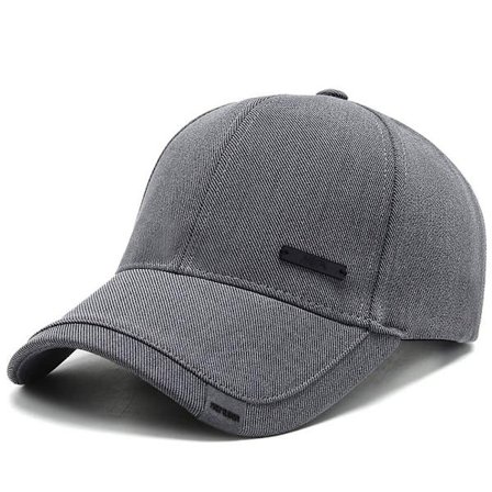 Vintage Bomulds Dad Hat, Dobbelt Skygge Justerbar Baseballkasket, Trendy Truckerkasket til Mænd (Lysegrå) Lysegrå Light Gray
