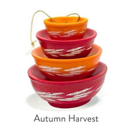 Vintage Pyrex-skåler Juletrepynt - Harpiksdekorasjon for julefester, Unike samleobjekter