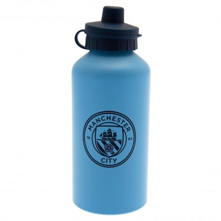 Manchester City FC Aluminium 500ml Flaska En Storlek Sky Blue