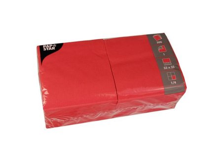 PAPSTAR Servett 1-lags 33x33cm röd 500/fp - Lyreco - Kök och servering - Servetter och dukar - Servett - 1-lagers