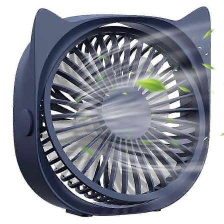 USB Bordventilator, med tre hastigheder, USB-drevet ventilator, Blå
