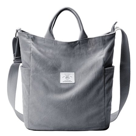 Handväska Cord Shopper Axelväska Casual Crossbody Väskor Stor