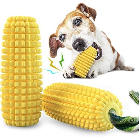 Dog Toys, Puppy Teething Toys, Indestructible Dog Toys for Teething and Boredom, Corn Cob Squeaky Toy
