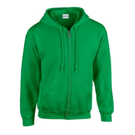 Gildan Mens Heavy Blend Full Zip Hoodie XL Irländsk Grön