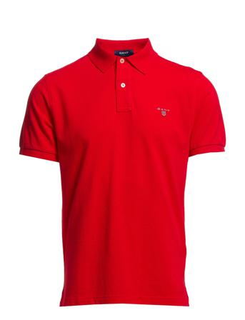 Original Pique Ss Rugger Polos Short-sleeved Röd GANT