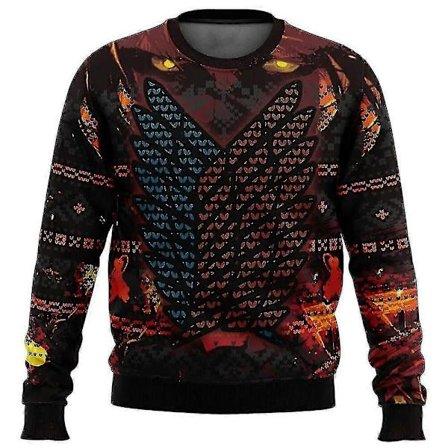 Attack On Titan Stygg Julegenser Julegave Julenissen Genser Menn 3d Sweatshirt Og Topp
