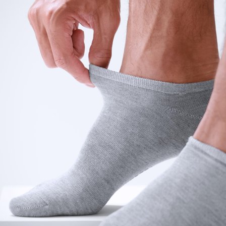 FreeFeel | Calze alla caviglia in bambù grigio chiaro per uomini - Calzini alla caviglia