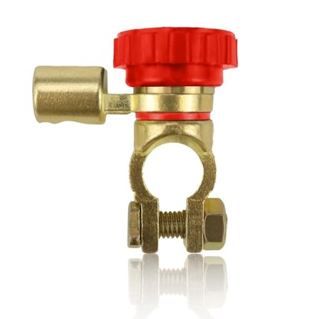 Batterifrånkopplare 12V Batteri Avstängningsbrytare Universal Zinklegering Batteri Avstängningsbrytare för 15,5-17mm Bilbatteripol (Röd)