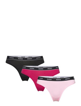 Triplet Thong Stripe Stringtruse Undertøy Rosa HUGO*Betinget Tilbud