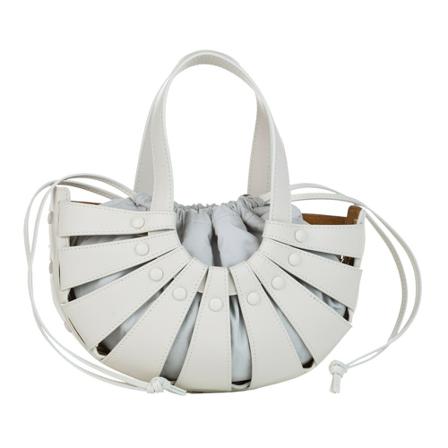 Bottega Veneta Vintage, Pre-owned The Shell Leather Tote Bag Wit, Dames, Maat:ONE Size,nylon
