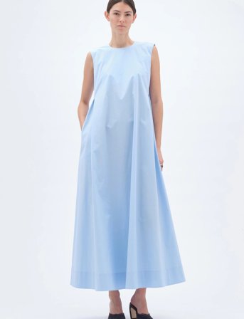 REMAIN Birger Christensen Wide Maxi Dress - Blue - 34
