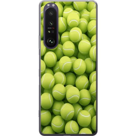 Kompatibel Mobilcover til Sony Sony Xperia 1 III Mønster af grønne tennisbolde i høj detalje, sporty motiv med gentagende tekstur og stærke farver