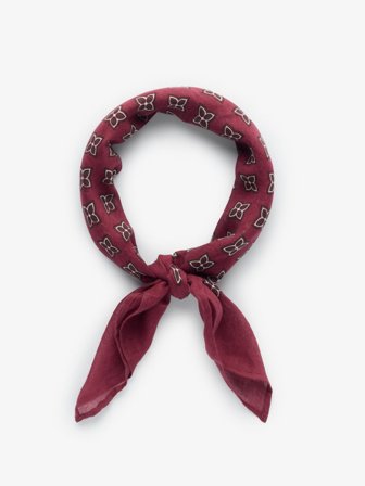 John Henric Men's Burgunderfarbenes Bandana Size Onesize