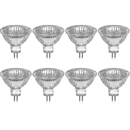 8-pakke halogenpærer Gu5.3 Mr16 35w 12v Dimbar - varmhvit 2800k, 400 lumen, sokkel Jz [DB][mo]