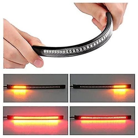 48 LED Bromsljus Passar Motorcykel Bil Cykel Blinkersljusramp Med 12v Ljus, 2st