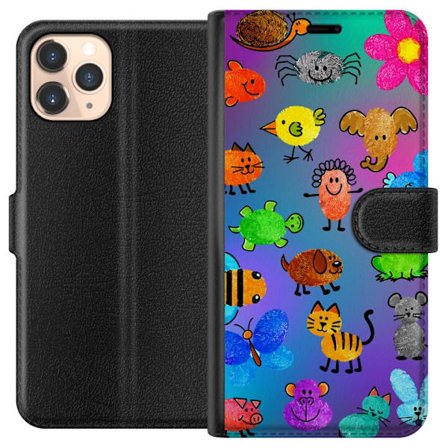 Yhteensopiva Lompakkokotelo Apple iPhone 11 Pro Little Scribble Friends