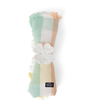 Lexington Rutet lin/bomullsserviett, gul/hvit/grønn