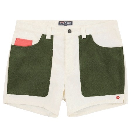 Amundsen 5Incher Field Shorts Mens Offwhite/Green