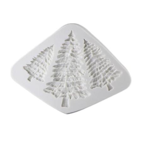Taloyer 3 Cavity Pine Christmas Tree Cake Molds, Fondan